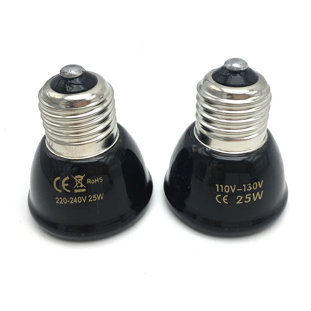 25/50/75/100W E27 Pet Heating Lamp 110V 220V Infrared Ceramic Emitter Heat Light Bulb Pet Brooder Chickens Rep