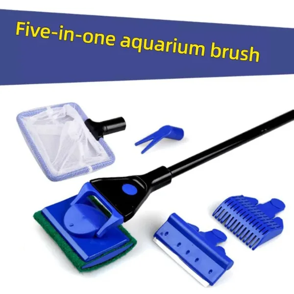 EW Fish Tank Glass Cleaning Brush Aquarium Tool Fishing Aquatic Grass Clip Algae Scraping Knife Long Handle Fi