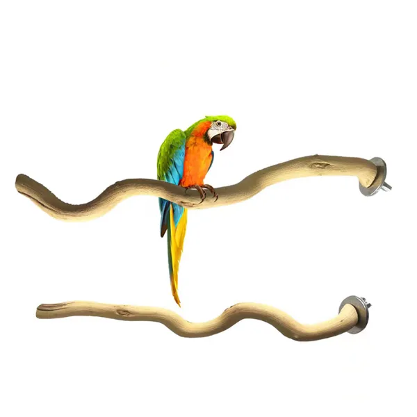 Natural Parrot Wood Fork Branch Perch Bird Cage Hanging Swing Bird Standing Branches Toys Birdcage Accessories