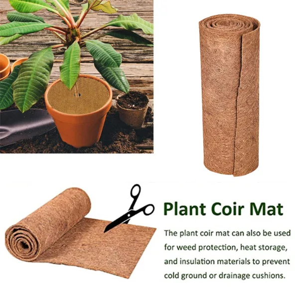 Coconut Liner Sheet Coco Plant Fiber Roll Natural Carpet Mat Reptile Bedding Supplies Winter Insulation Flower