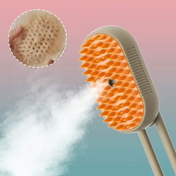 Pet Steam Brush Cat Dog Cleaning Steamy Spray Massage Beauty Comb 3 in 1 Hair Removal Grooming Supplies Pets A