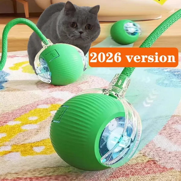 New Cat Interactive Ball Toy,Automatic Rolling Cat Ball Rechargeable,Smart Kitten Interactive Toy,Intelligent 