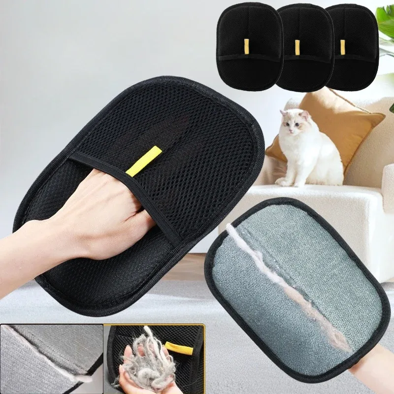 Double-Sided Pet Grooming Gloves for Cats And Dogs - Kitten Cleaning Tool Dog Deshedding Brush Pet Hair Remova