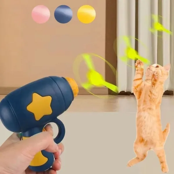 Funny Cat Toy Interactive Launch Pet Training Toy for Kitten Mini Flying Disc Shooting Gun Chasing Games Cat T