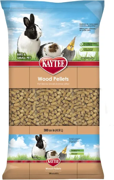 Kaytee Wood Pellets Pet Bird & Small Animal Litter, 8 lb Bag