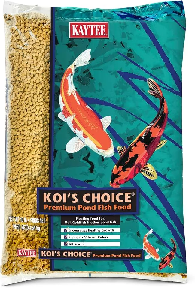 Kaytee Koi’s Choice Koi Floating Fish Food for Ponds, Goldfish and Freshwater Pond Fish Pellets, 10 pounds